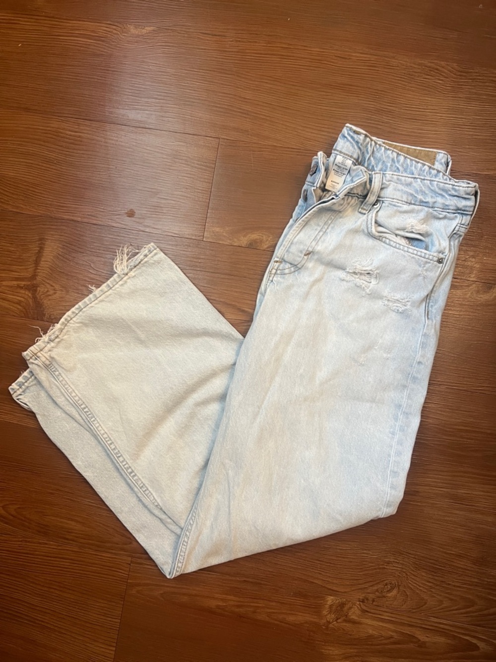High-Rise Light Wash Wide Leg Jeans - Women